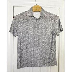 Hickey Freeman Mens Performance Golf Polo Shirt‎ Cars Motorcycles White Grey M